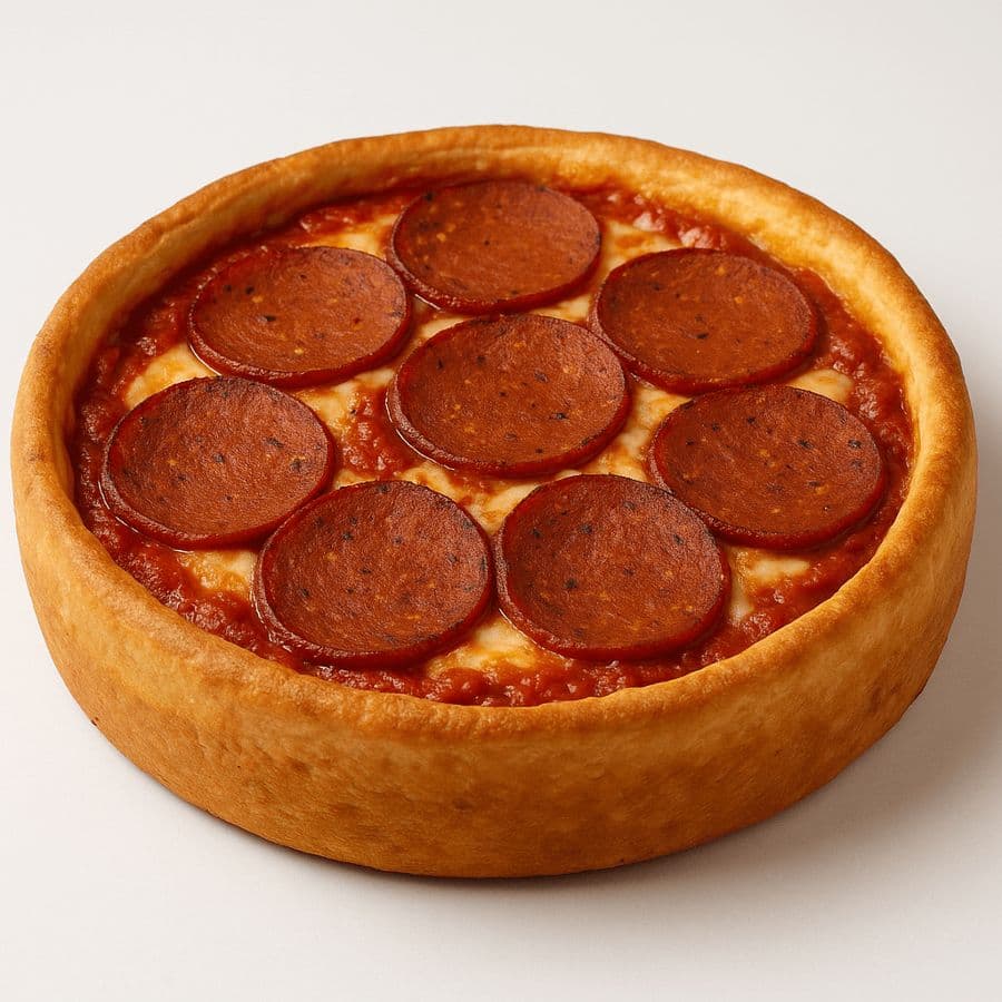 Chicago Style Pepperoni Pizza