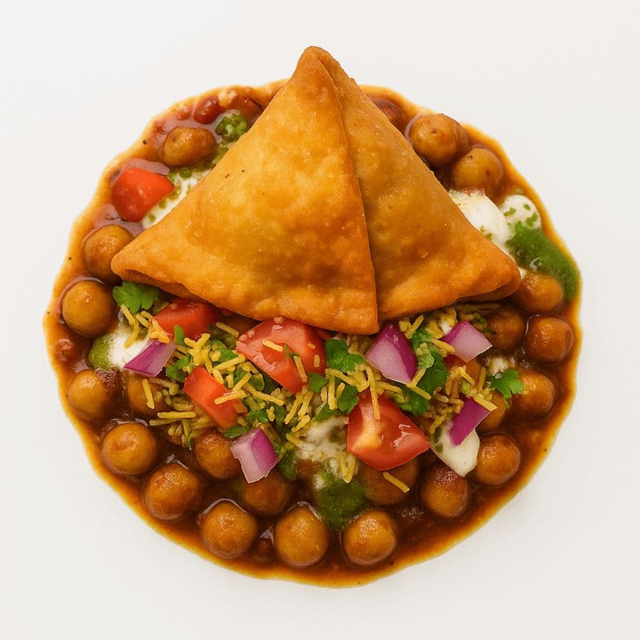 Chana Samosa Chaat