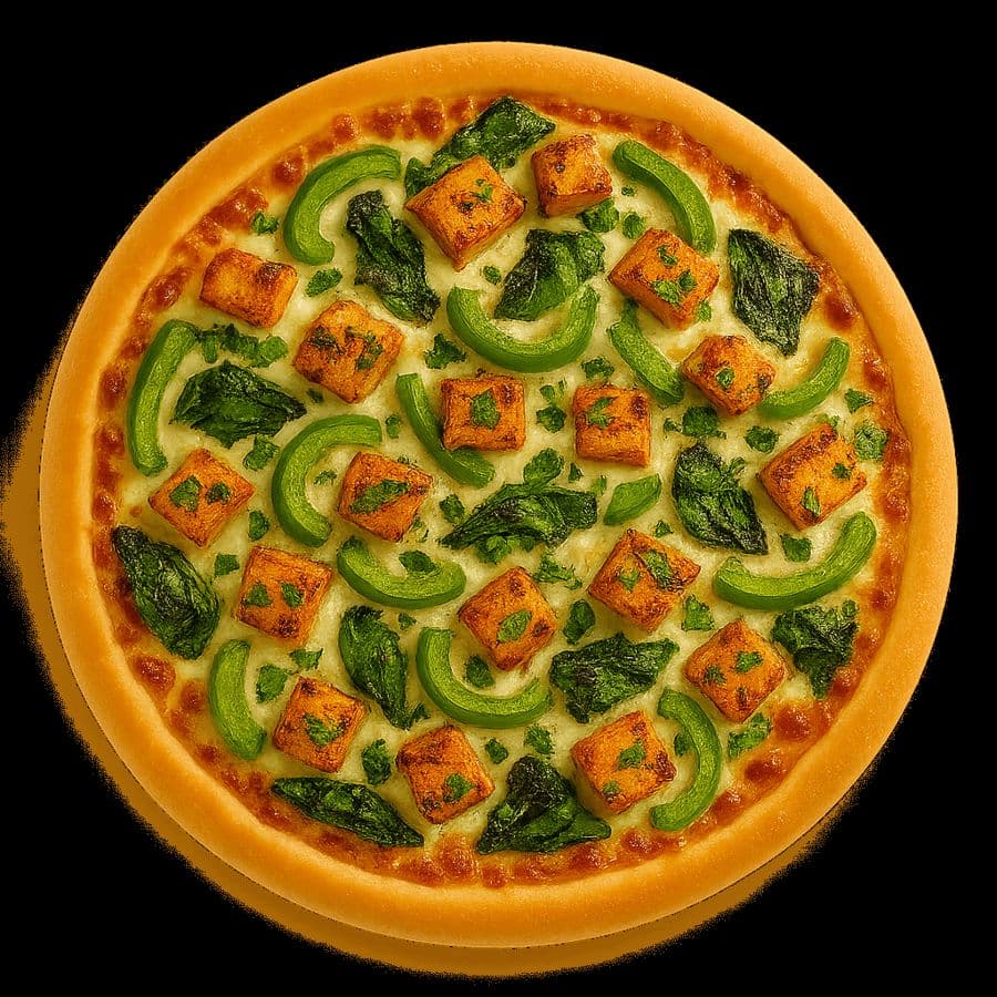 Chilly Paneer Haryali Pizza